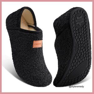 Faux Fur Slipper Socks with Non-Slip Rubber Sole